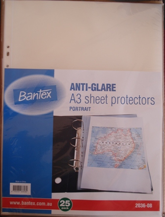 Bantex 2036 Portrait A3 Sheet Protector 120 Micron Pack 25